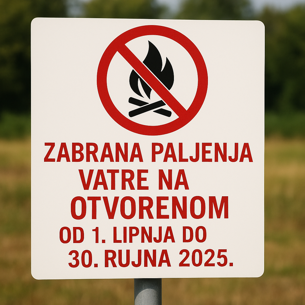 Slika: Odluka županice: Zabrana paljenja vatre na otvorenom prostoru